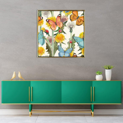 Butterfly Wall Art Vastu Canvas Painting Framed For Living Room