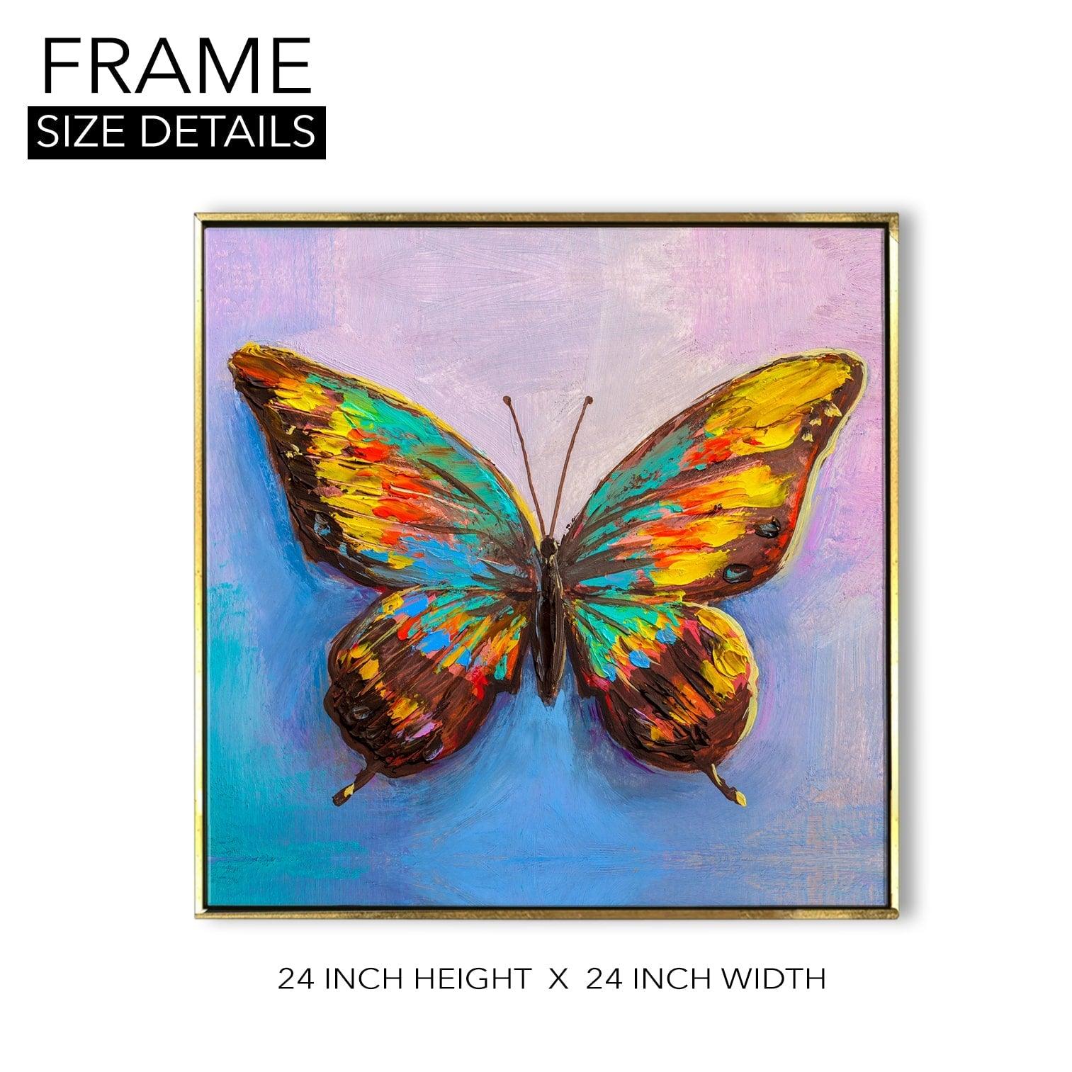 Butterfly Vastu Canvas Painting Framed For Living Room 