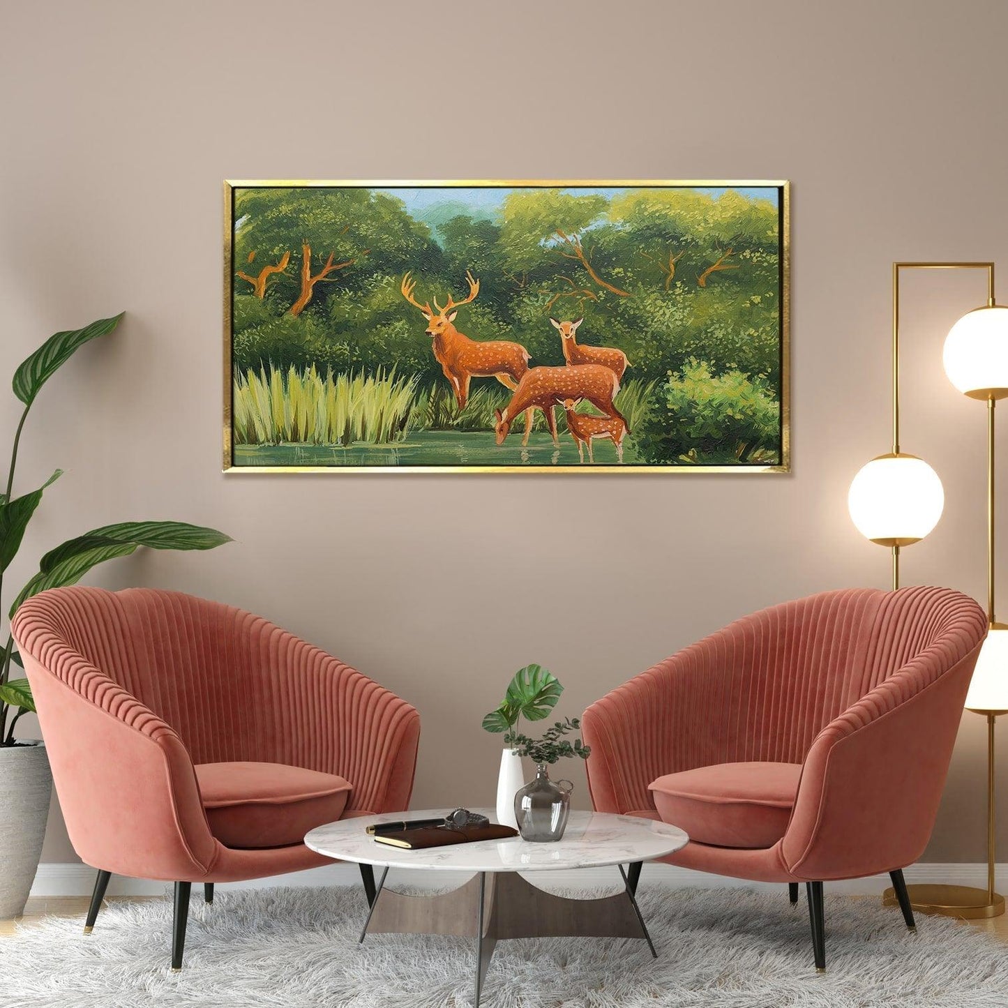Deer Vastu Canvas Pianting