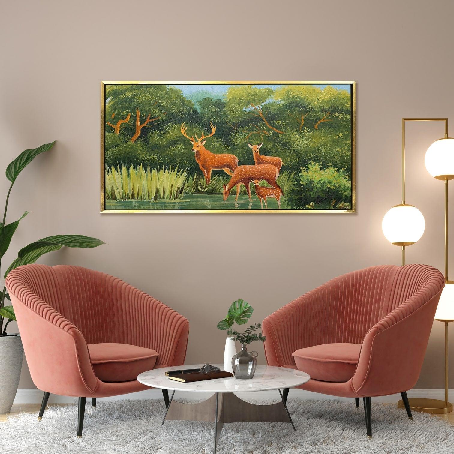 Deer Vastu Canvas Pianting