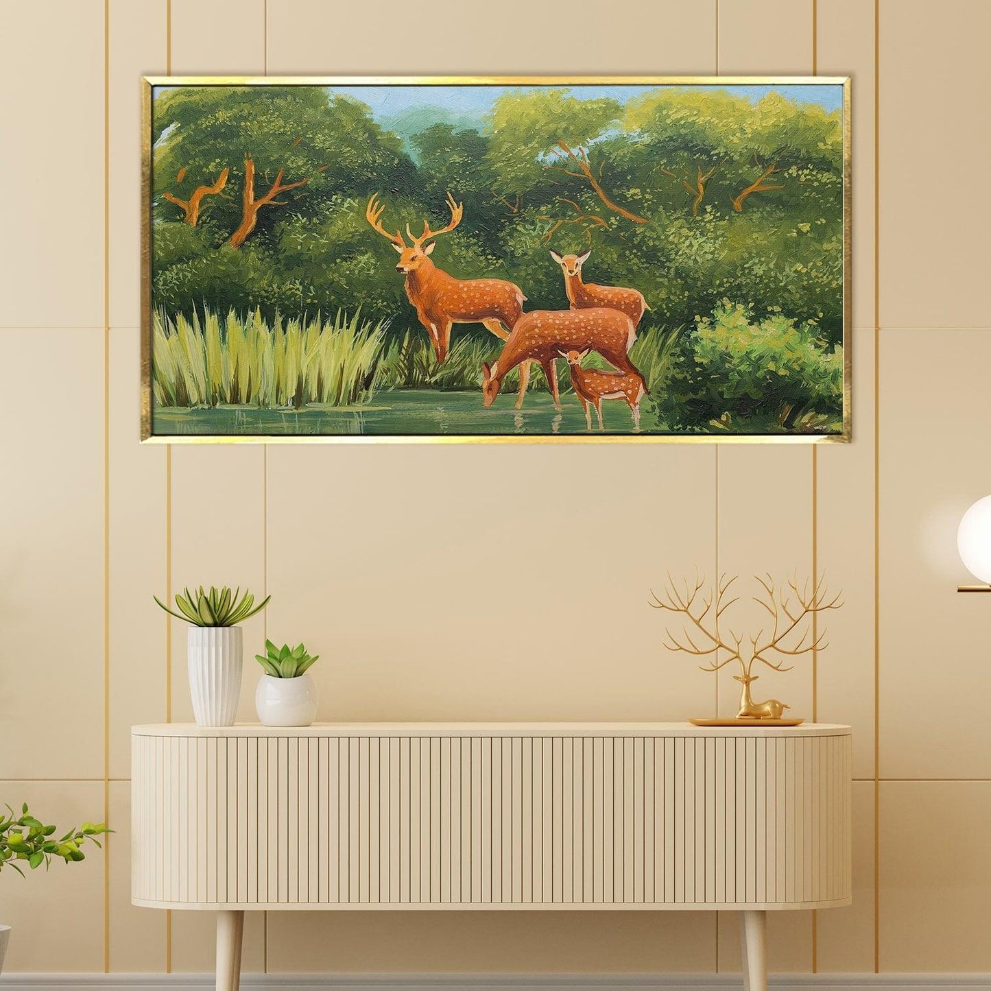 Deer Vastu Canvas Pianting