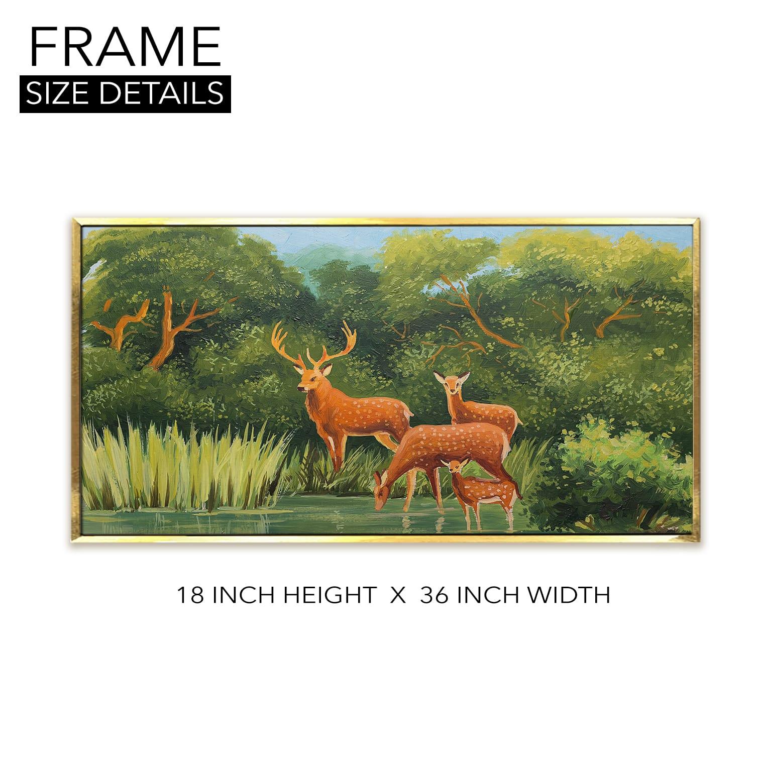Deer Vastu Canvas Pianting