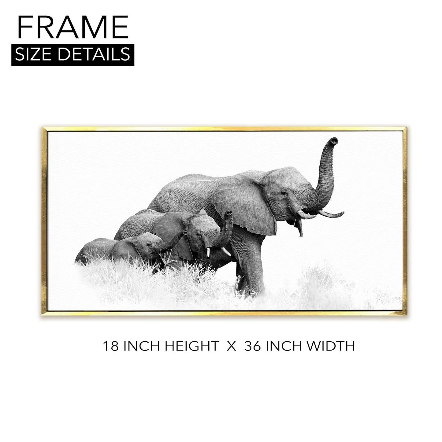 Elephant Vastu Wildlife Canvas Painting