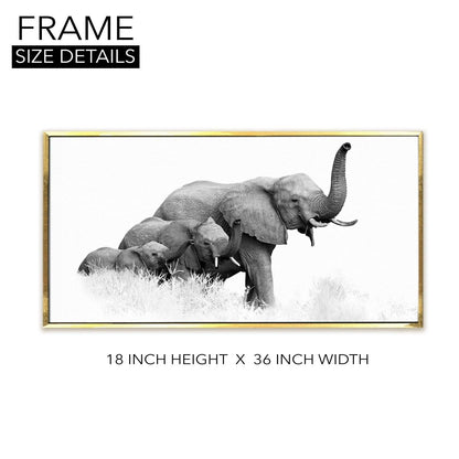 Elephant Vastu Wildlife Canvas Painting