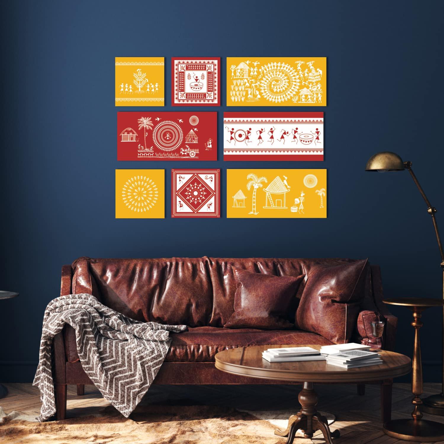 Ethnic Indian Tribal Canvas Painting Frame For Living Rooms and Hote