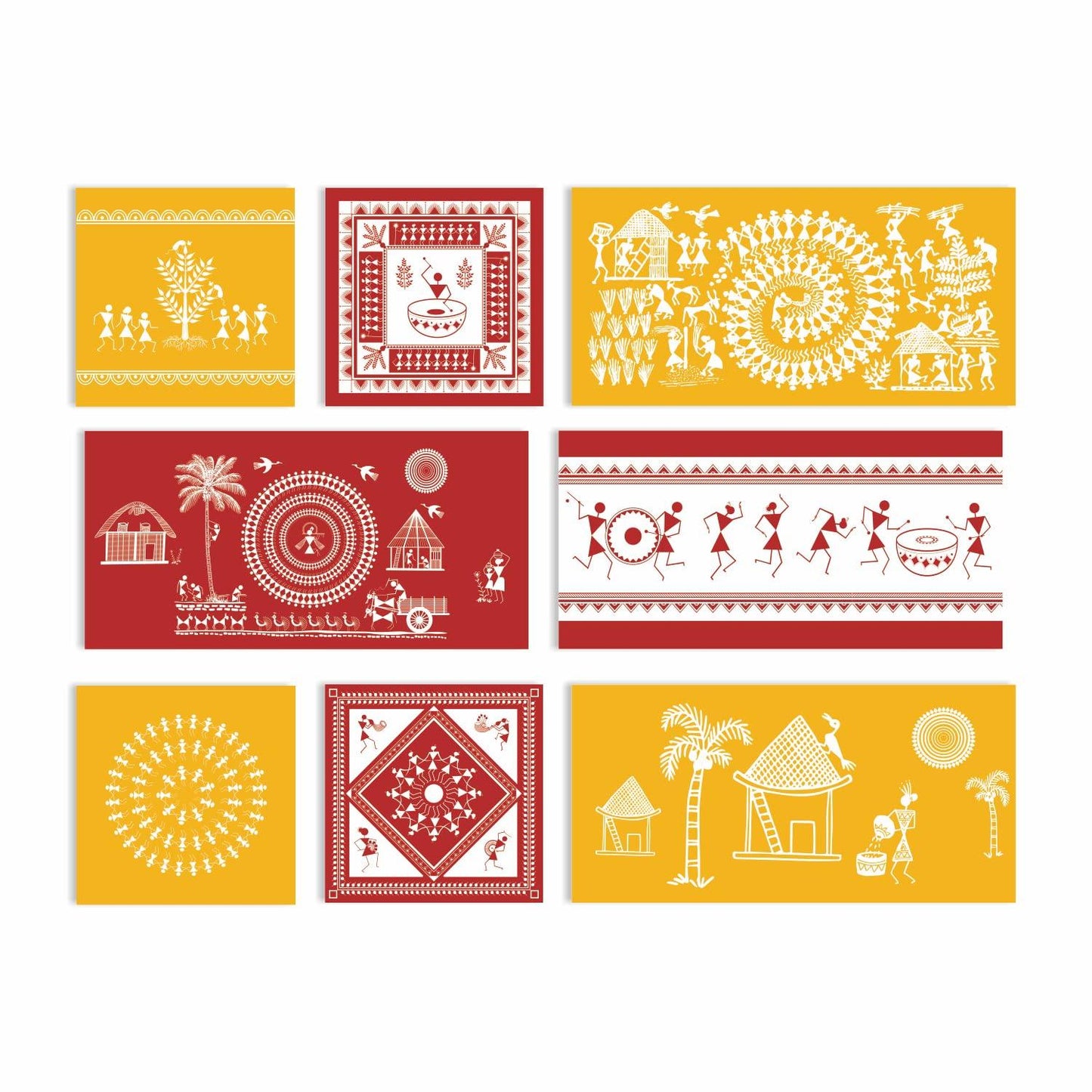 Ethnic Indian Tribal Canvas Painting Frame For Living Rooms and Hote