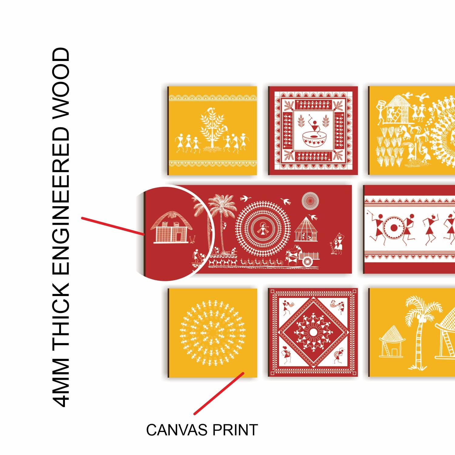 Ethnic Indian Tribal Canvas Painting Frame For Living Rooms and Hote