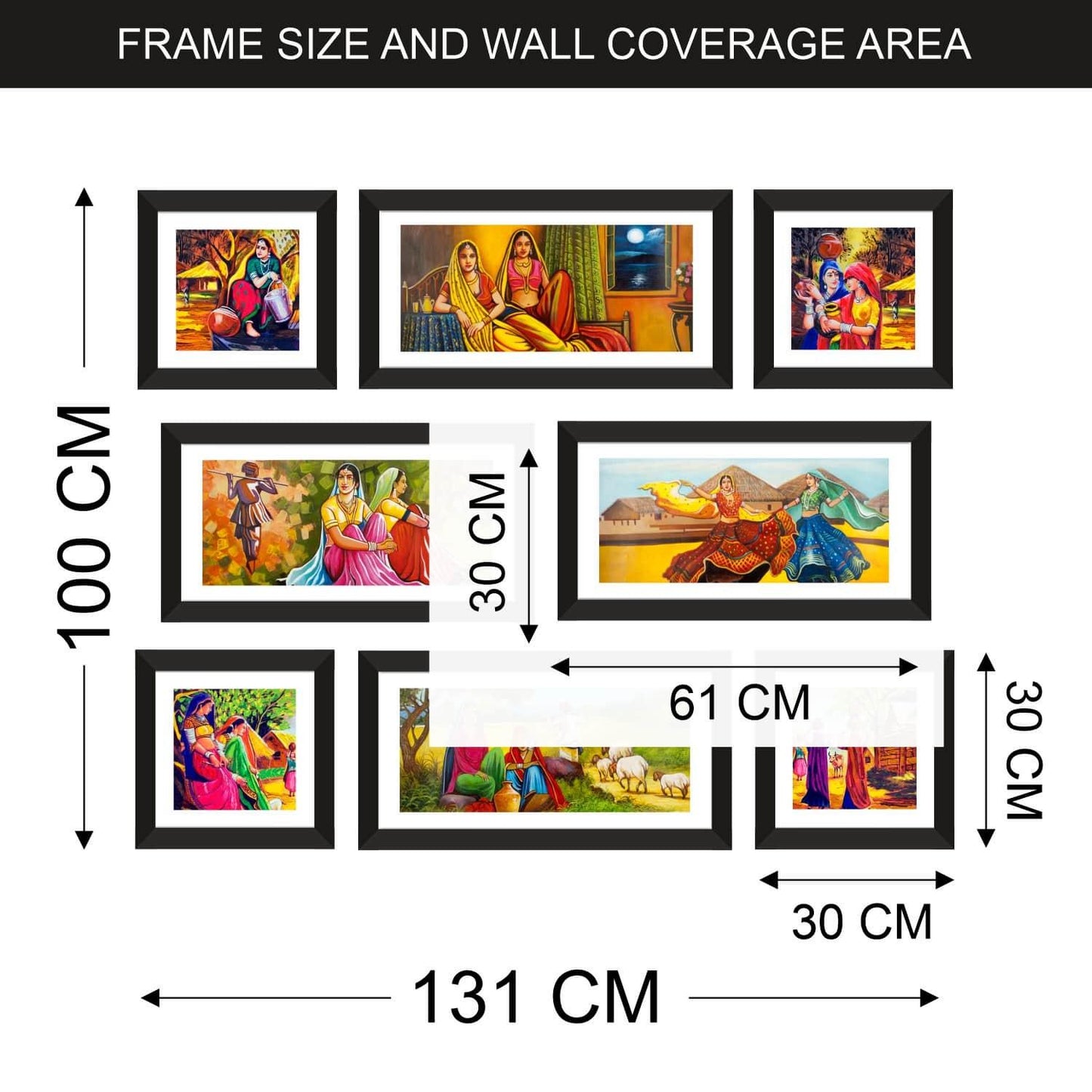 Ethnic Indian Village canvas Paining