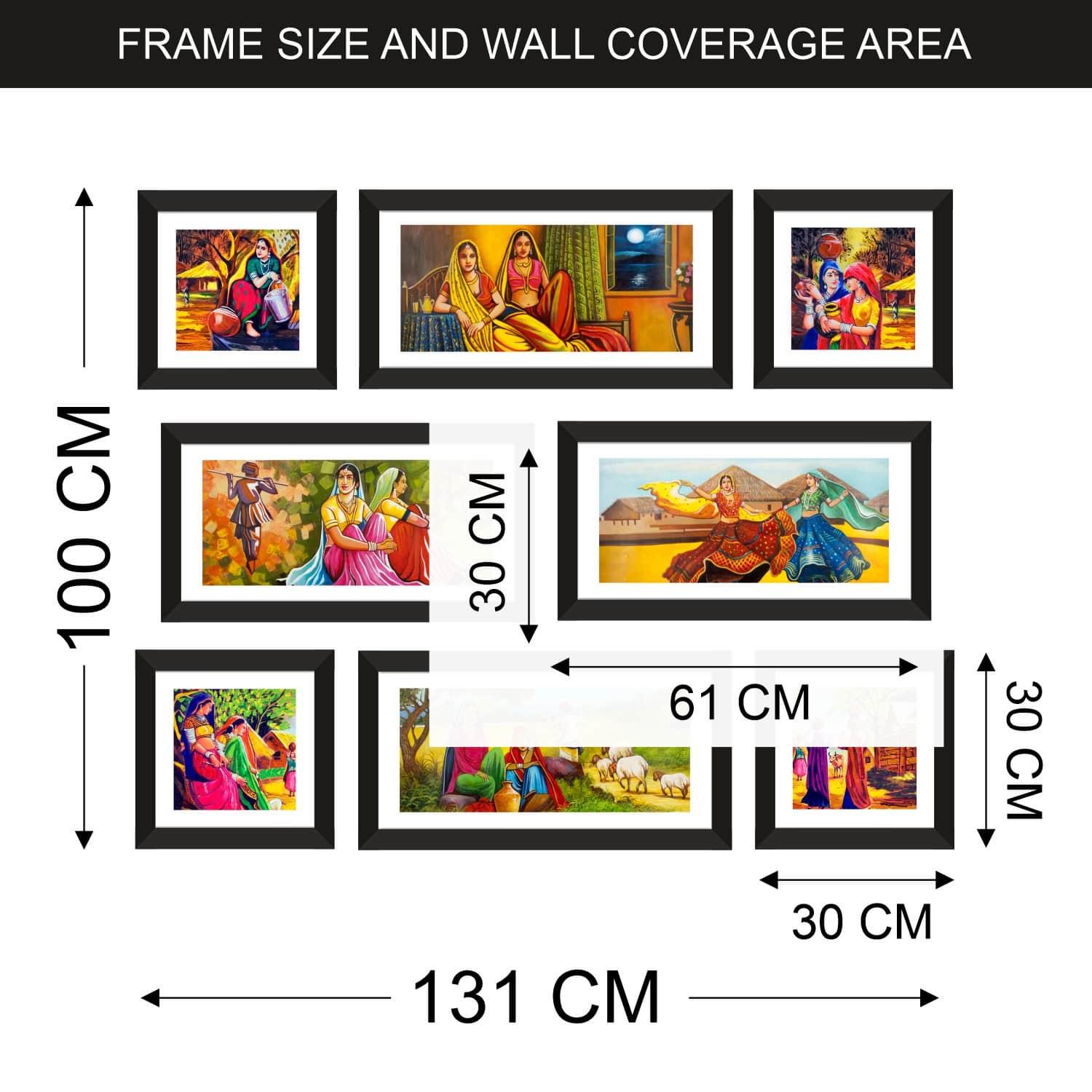 Ethnic Indian Village canvas Paining