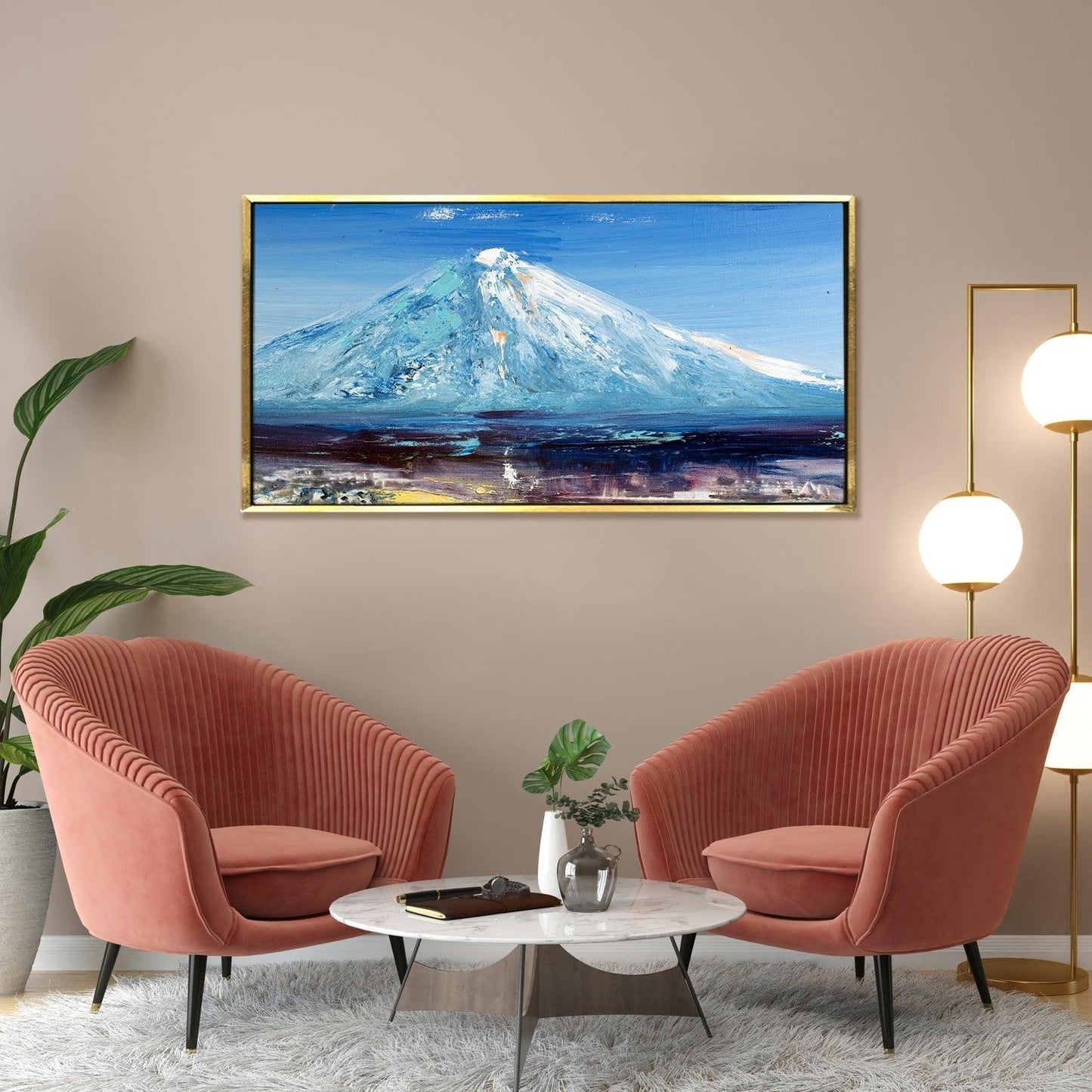 Feng Shui Mountain Canvas Painting For Living Room