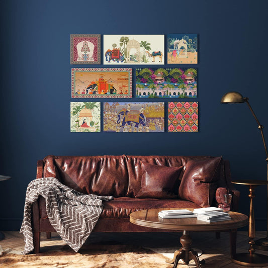 Ethnic Indian Canvas Painting Frame For Living Room and Hotel 