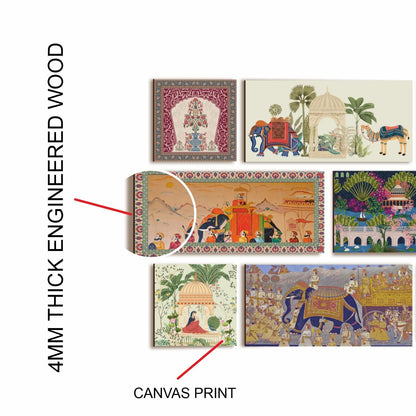 Ethnic Indian Canvas Painting Frame For Living Room and Hotel 