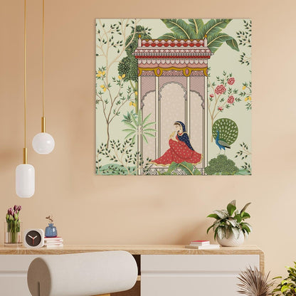 Traditional Mughal queen Canvas Painting