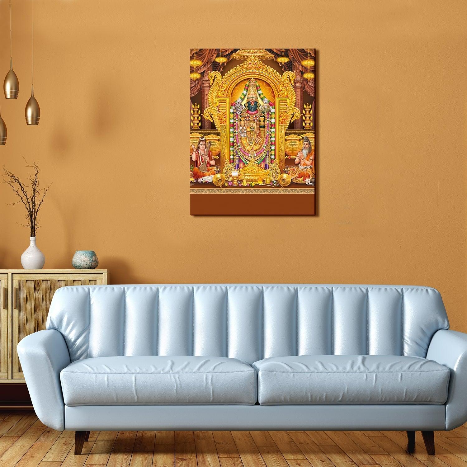 Tirupati Balaji - Lord Venkateswara Canvas Painting