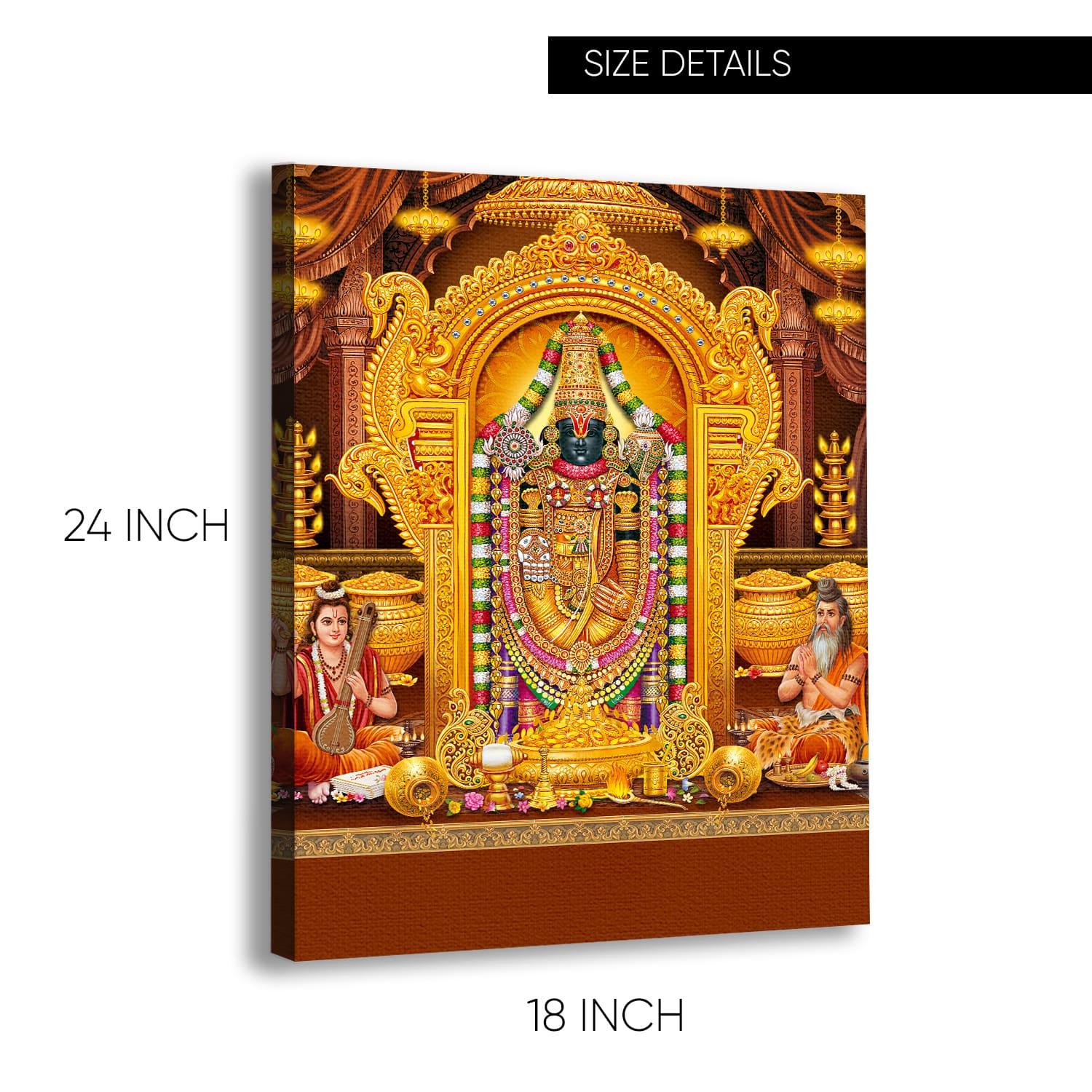 Tirupati Balaji - Lord Venkateswara Canvas Painting