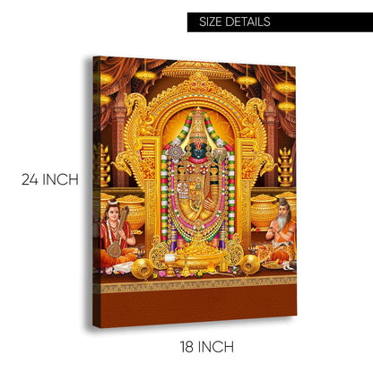 Tirupati Balaji - Lord Venkateswara Canvas Painting