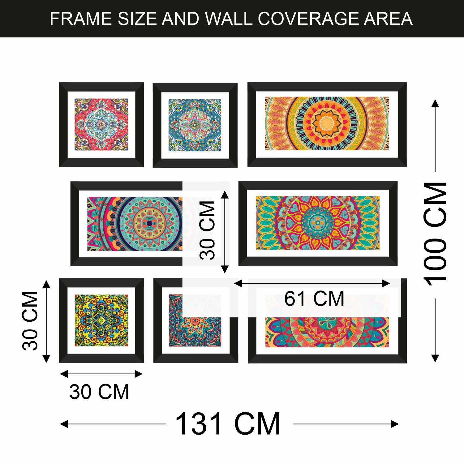 Ethnic Indian Mandala Canvas Painting Framed For home and office