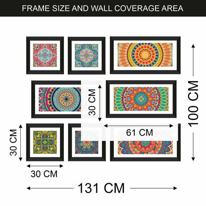 Ethnic Indian Mandala Canvas Painting Framed For home and office