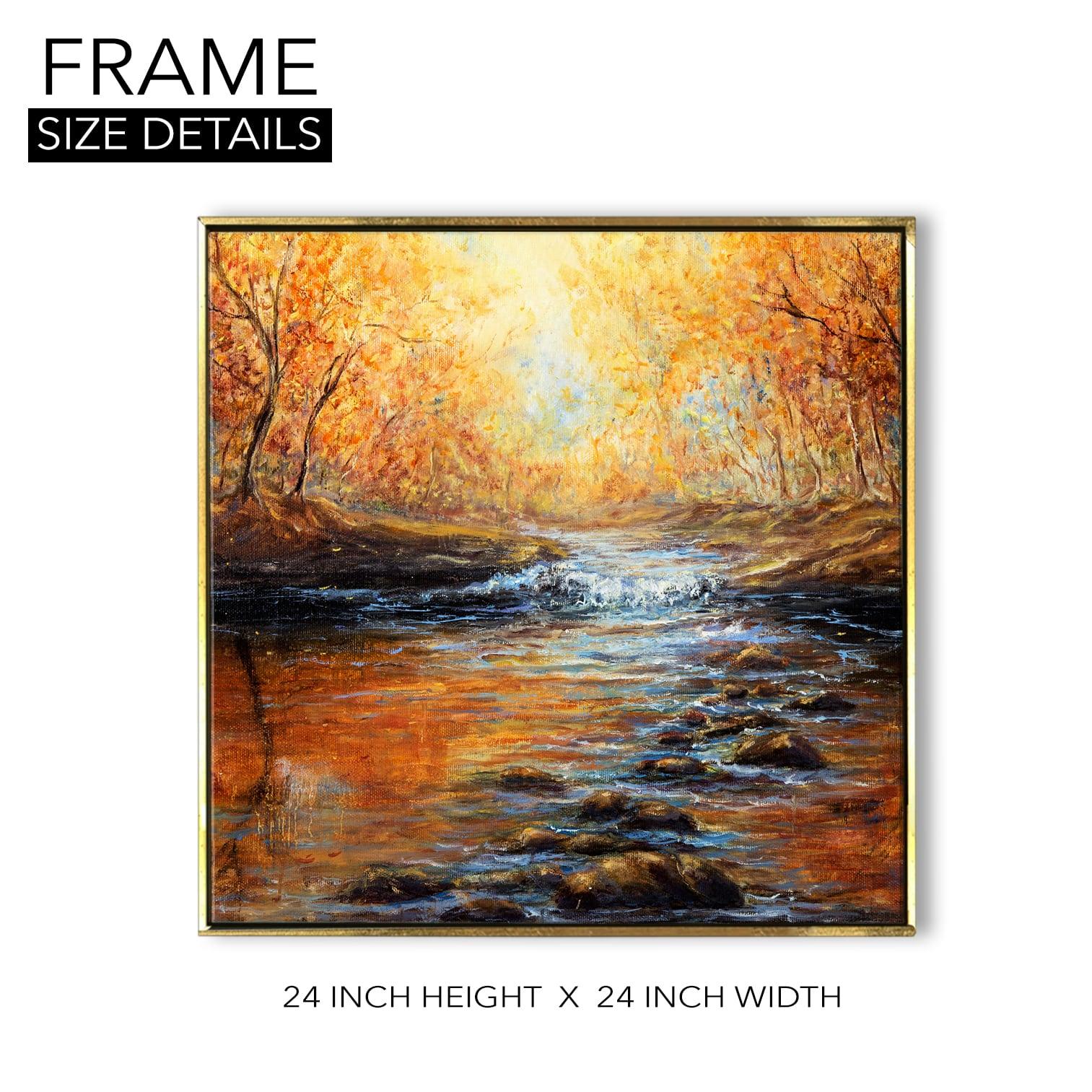 River Vastu Canvas Paintings Framed For Home and Office