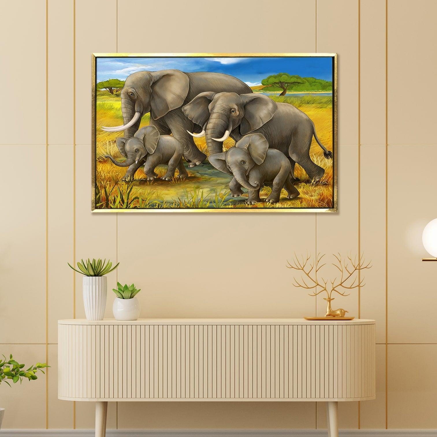 Elephant Vastu Canvas Painting