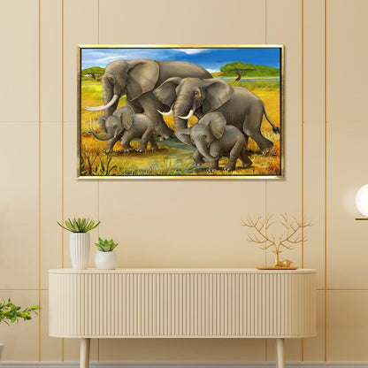 Elephant Vastu Canvas Painting