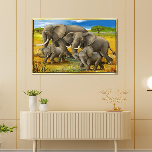 Elephant Vastu Canvas Painting