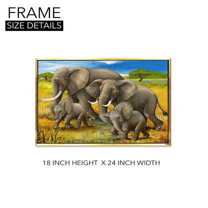 Elephant Vastu Canvas Painting