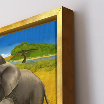 Elephant Vastu Canvas Painting