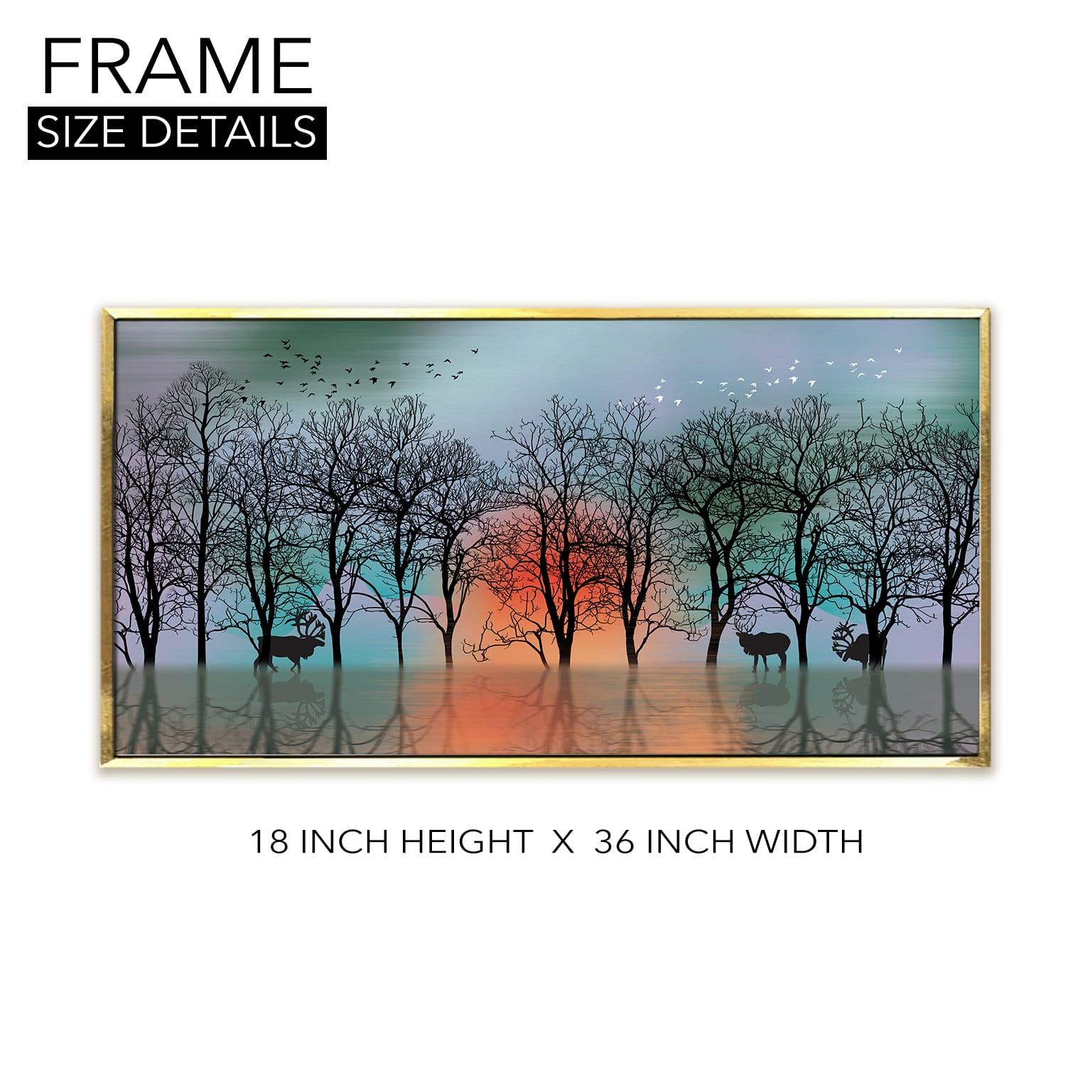 Nature Vastu Canvas Painting Framed for Living Room