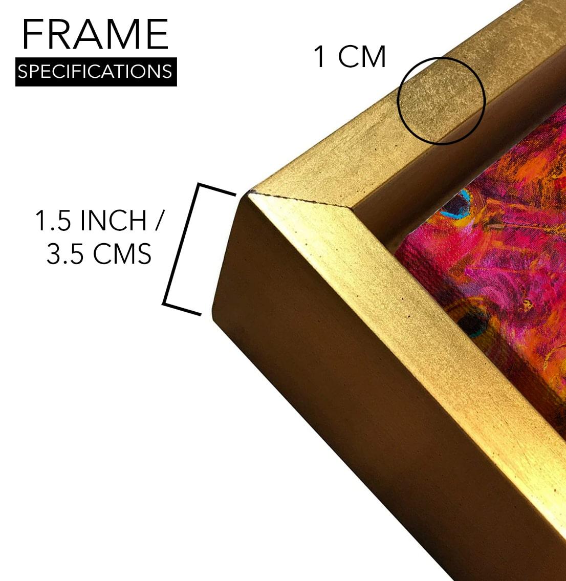 Peacock Vastu Canvas Painting Framed For Living Room