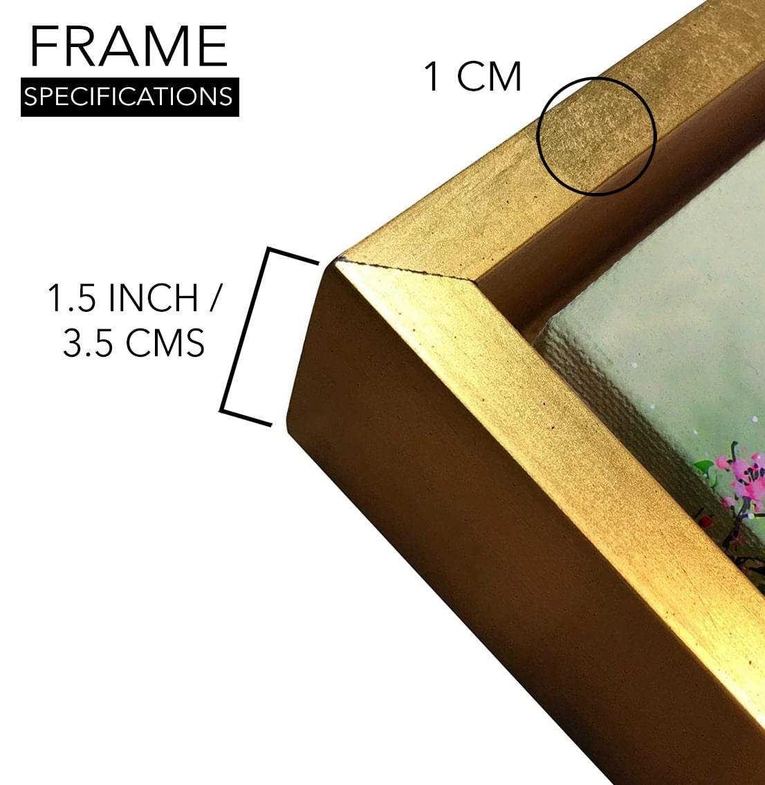 Peacock Vastu Canvas Painting Framed for Living Room Wall