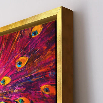 Peacock Vastu Canvas Painting Framed For Living Room