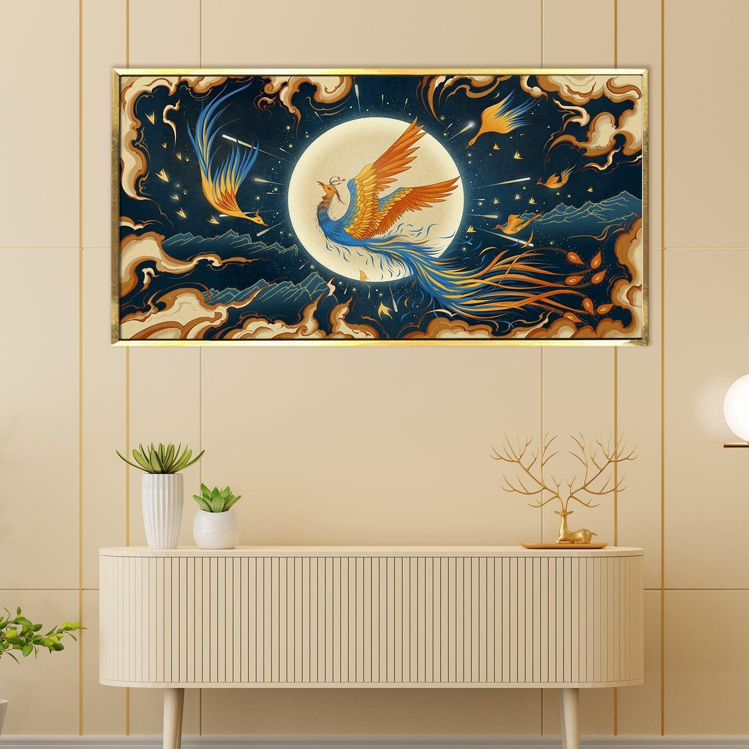 Phoenix Vastu Canvas Painting Framed For Home and Office