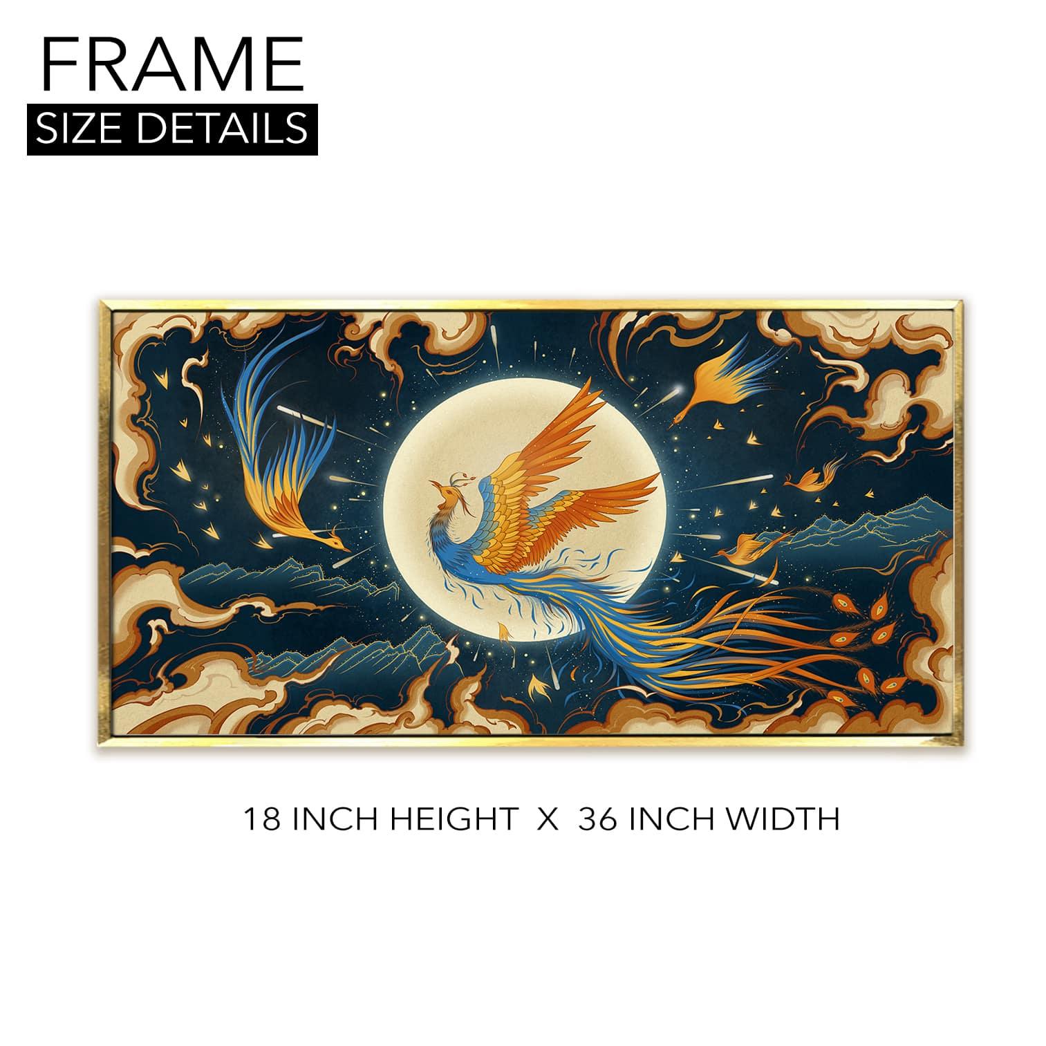 Phoenix Vastu Canvas Painting Framed For Home and Office