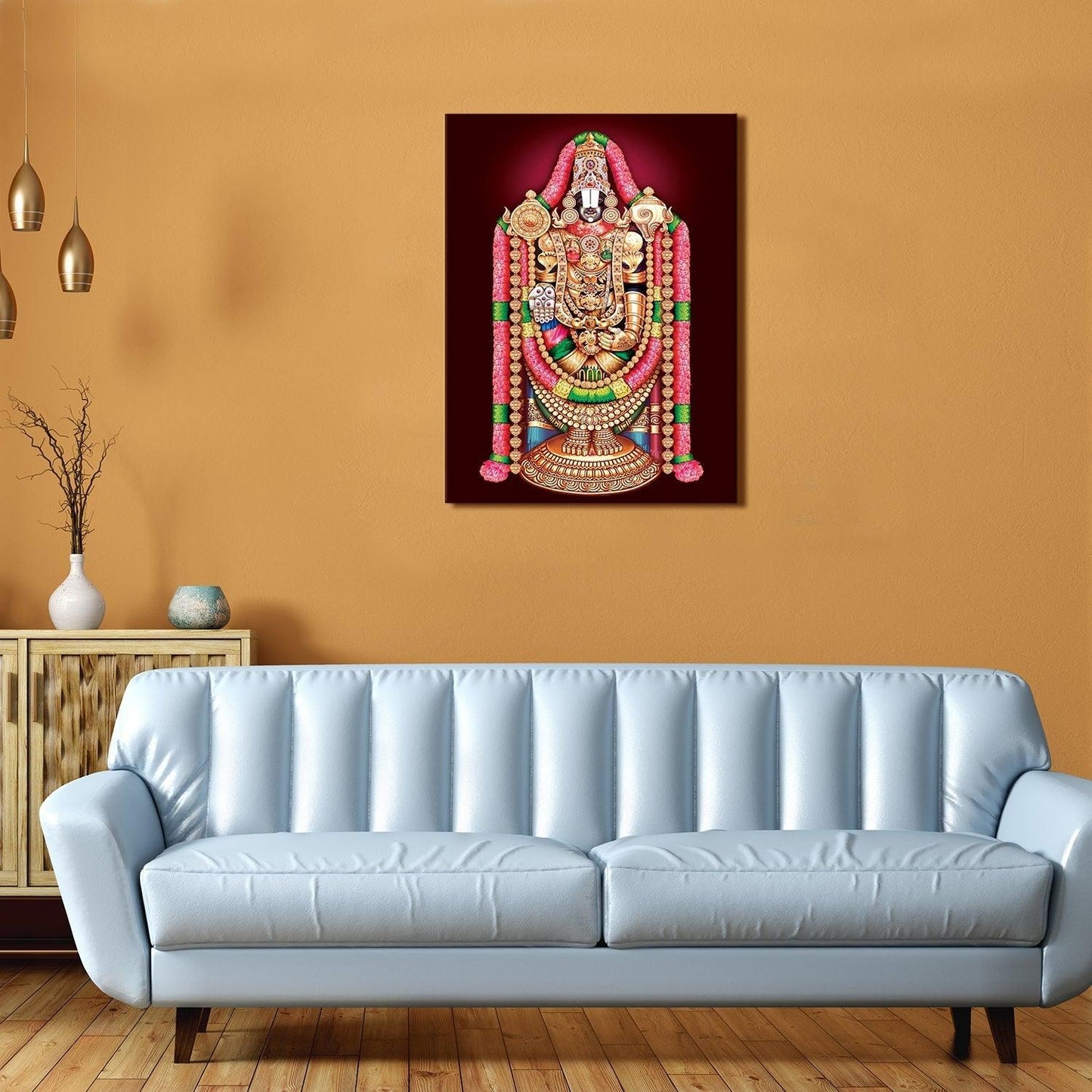 Lord Tirupati Sri Tirumala Balaji Venkateswara Canvas Painting Frame