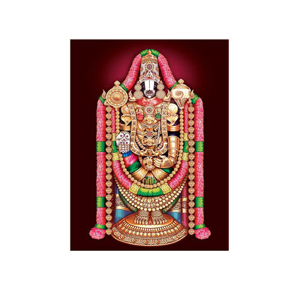 Lord Tirupati Sri Tirumala Balaji Venkateswara Canvas Painting Frame