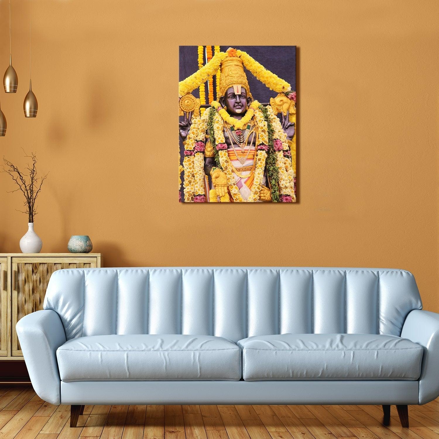 Tirupati Balaji Canvas Art Painting Frame For Home and office