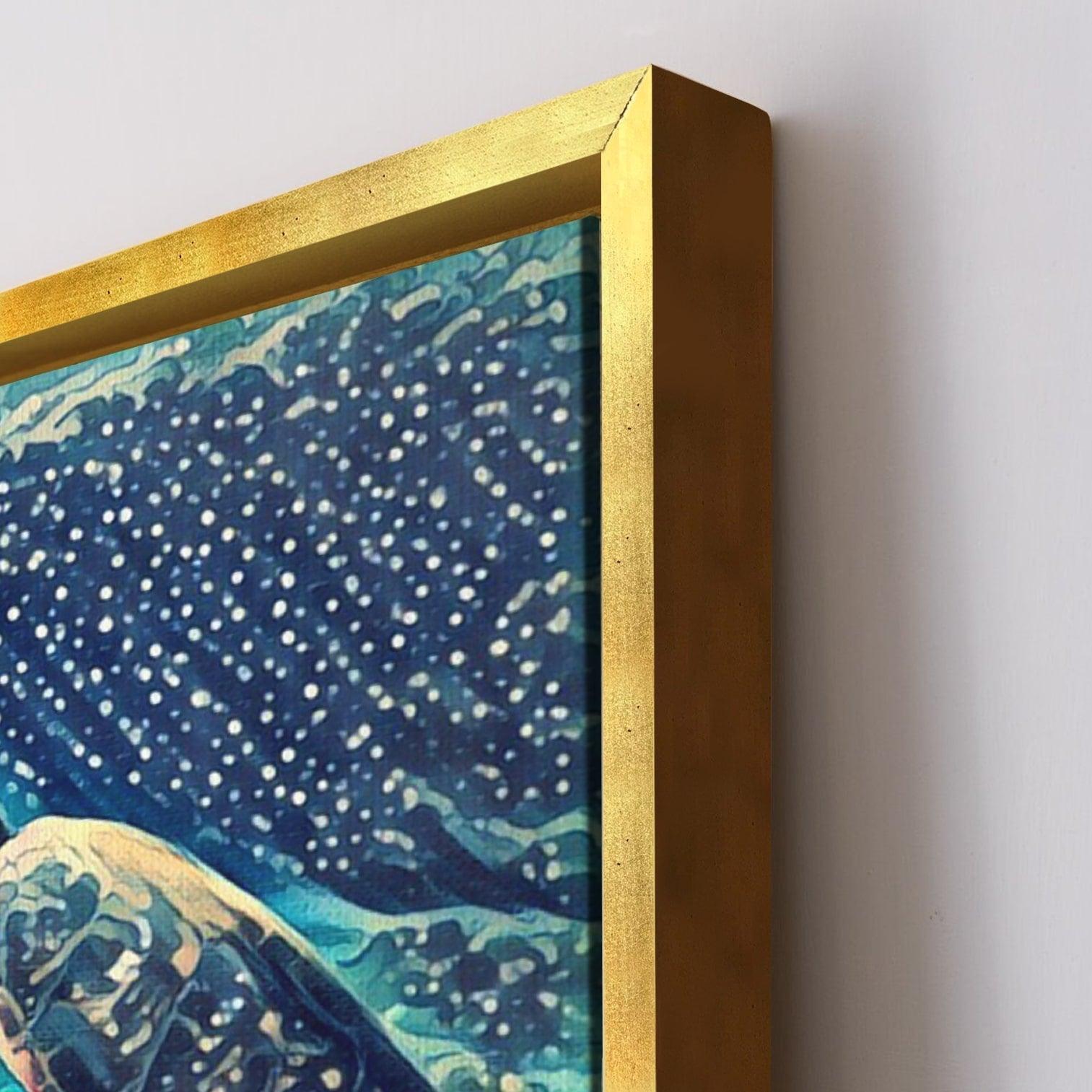 Turtle Vastu Canvas Painting Framed for Home and Office