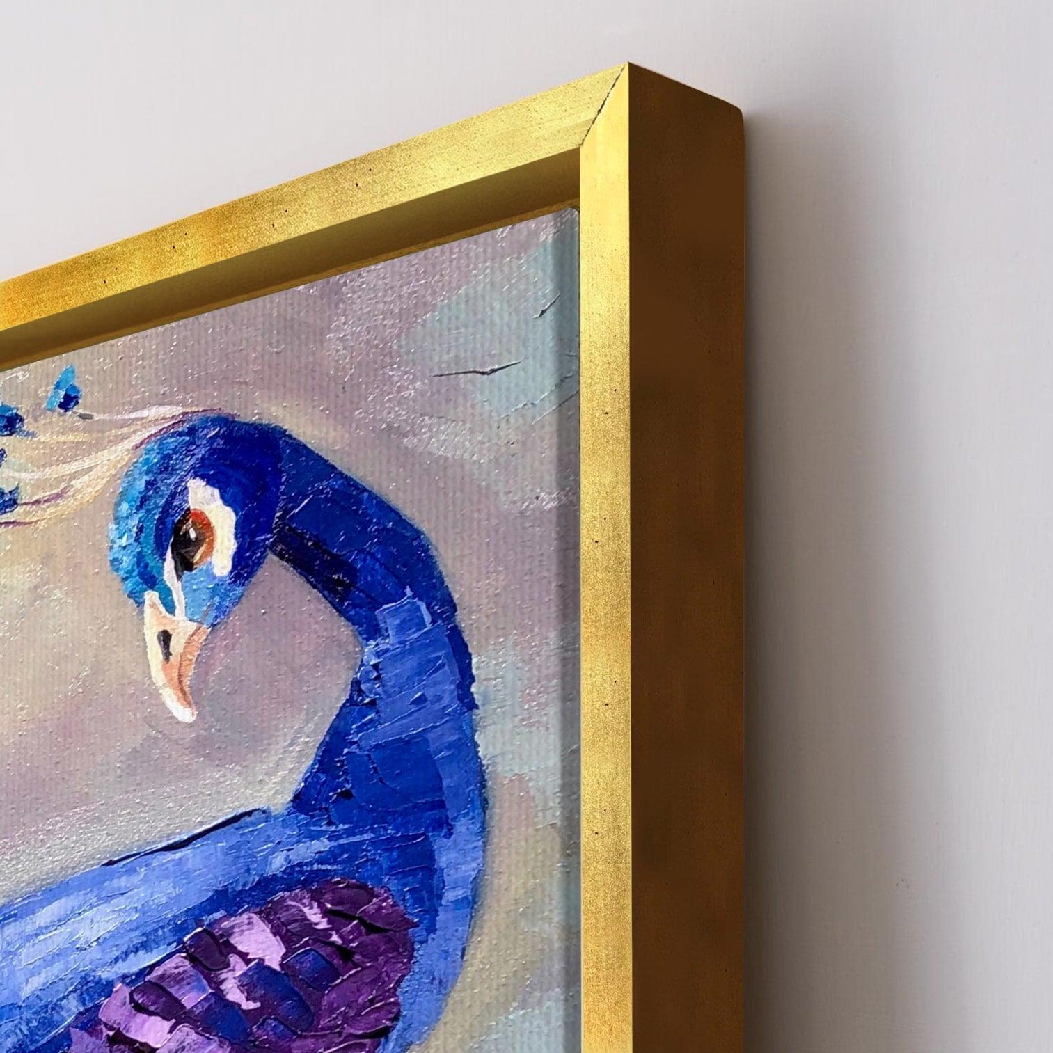 Peacock Vastu Canvas Painting Framed For Bedroom 