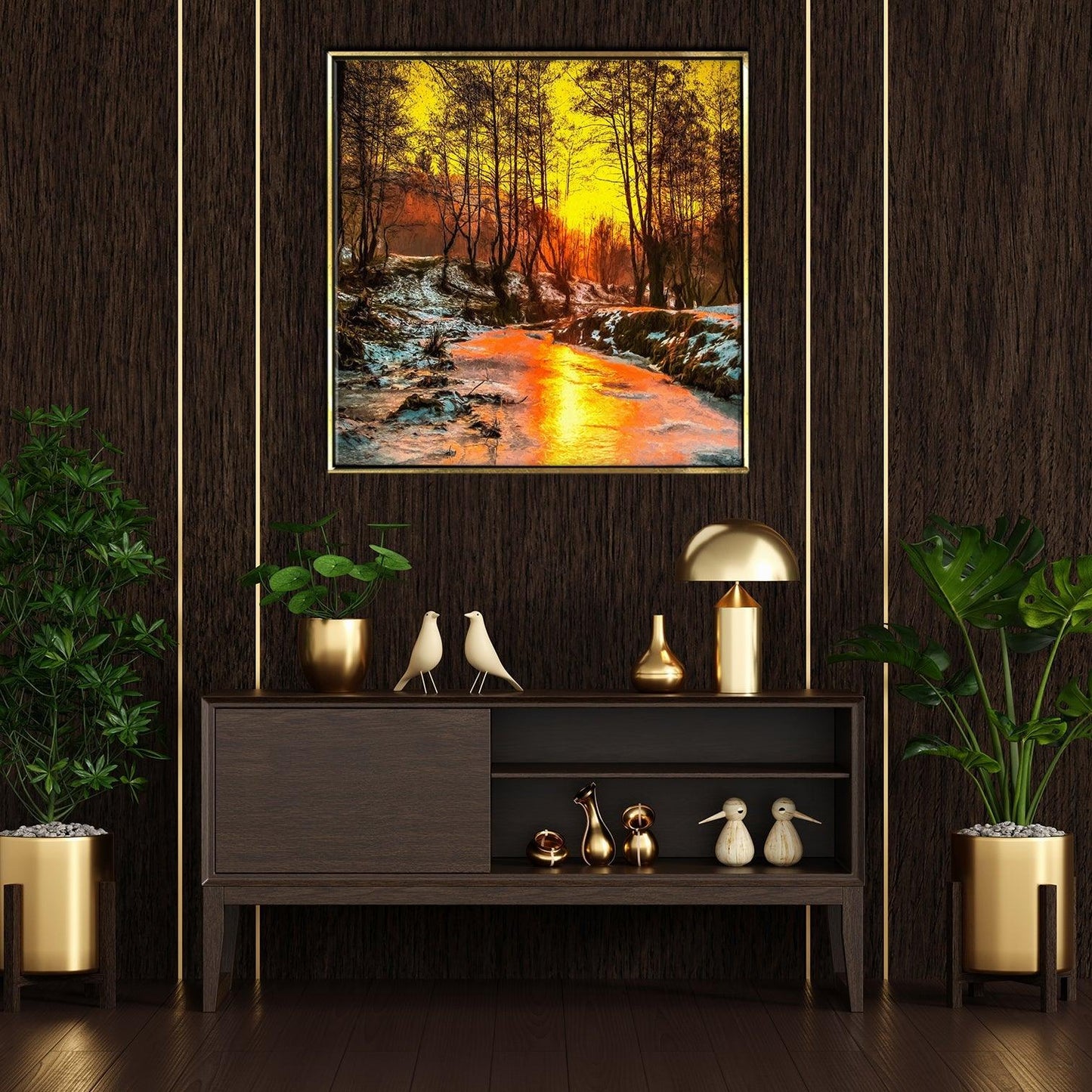 River Vastu Canvas Painting