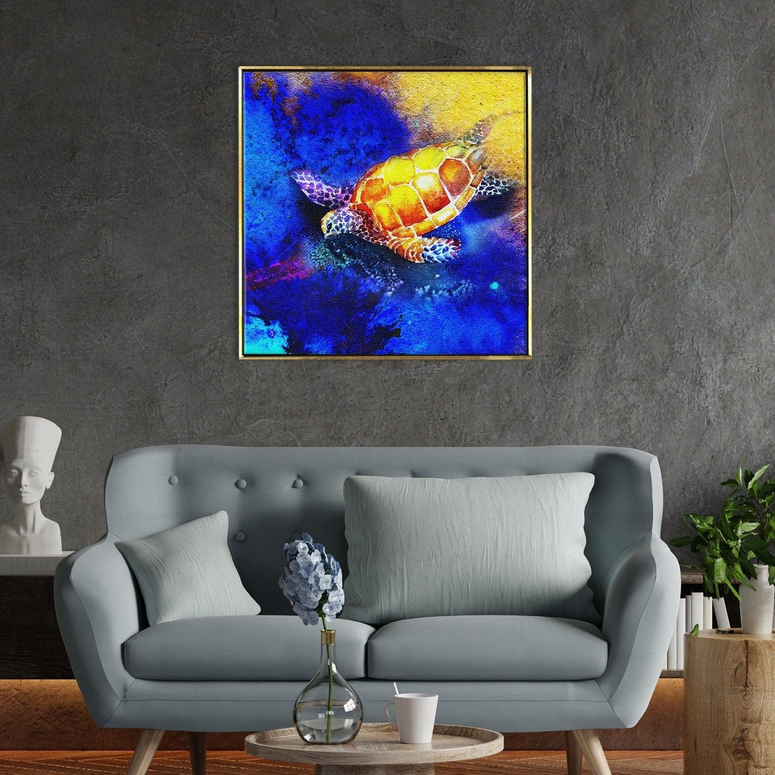 Turtle Vastu Canvas Painting for Home and Office