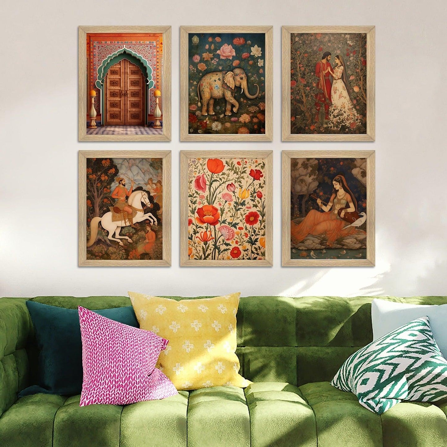Traditional Art Paintings: Enhance Your Home Décor with Framed Pichwai and Madhubani Masterpieces - Perfect for Living Rooms, Bedrooms, and Office Spaces(ARTFM002) - Khirki.in 