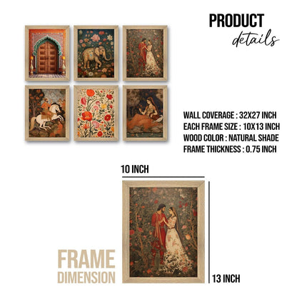 Traditional Art Paintings: Enhance Your Home Décor with Framed Pichwai and Madhubani Masterpieces - Perfect for Living Rooms, Bedrooms, and Office Spaces(ARTFM002) - Khirki.in 