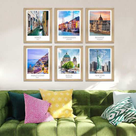 Vintage Travel Art Paintings: Enhance Your Home Décor with Framed European Masterpieces - Perfect for Living Rooms, Bedrooms, and Office Spaces (ARTFM019) - Khirki.in 