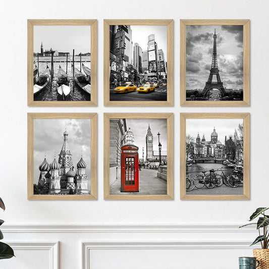 Vintage Travel Art Paintings: Enhance Your Home Décor with Framed European Masterpieces - Perfect for Living Rooms, Bedrooms, and Office Spaces (ARTFM018) - Khirki.in 