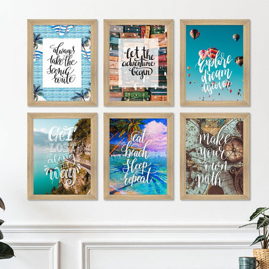 Vintage Travel Art Paintings: Enhance Your Home Décor with Framed European Masterpieces - Perfect for Living Rooms, Bedrooms, and Office Spaces (ARTFM017) - Khirki.in 