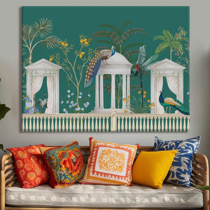 Indian Ethnic Traditional Wall Art Large Size Canvas Painting For Home and Hotels Wall Decoration. (ETHWA02)