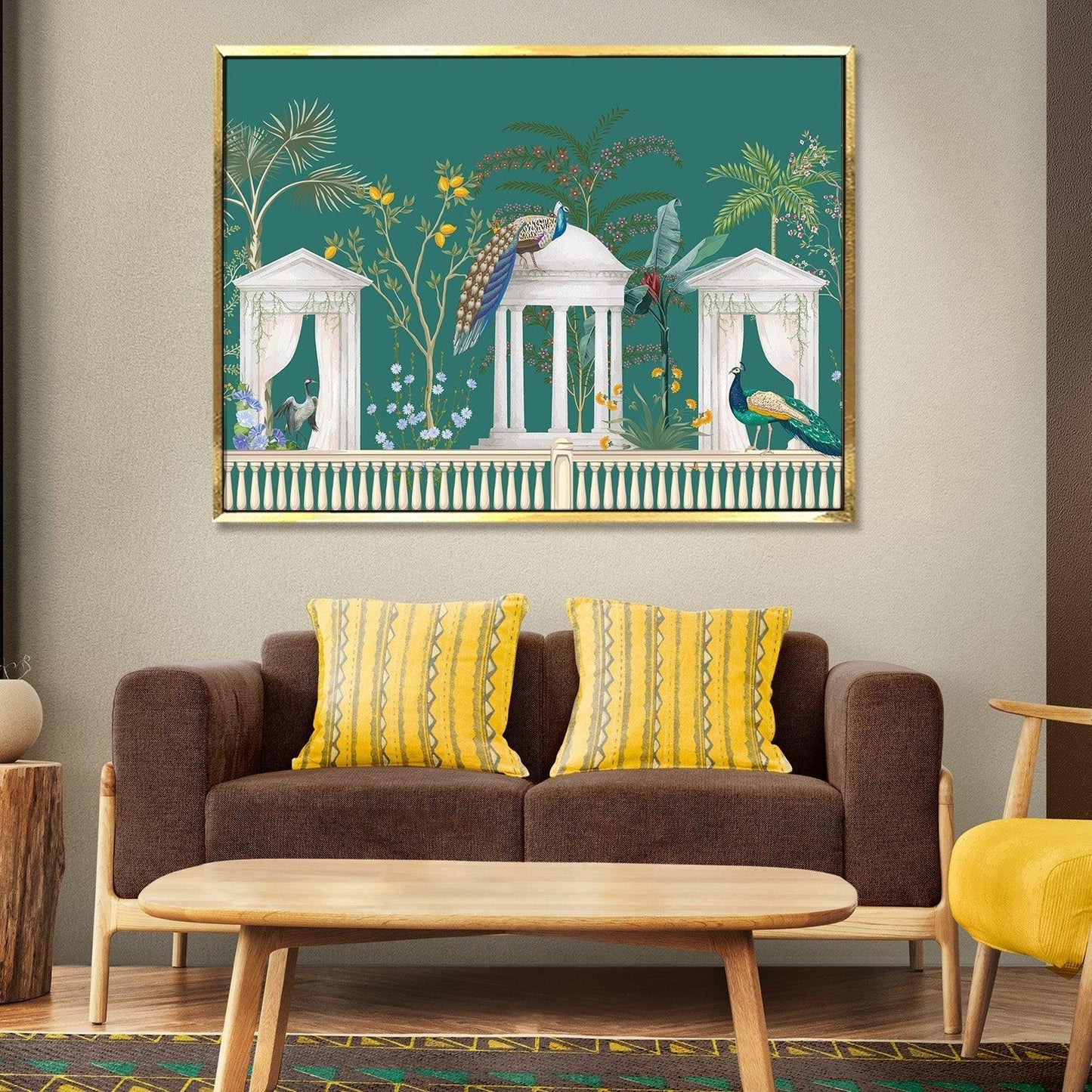 Indian Ethnic Traditional Wall Art Large Size Canvas Painting For Home and Hotels Wall Decoration. (ETHWA02)