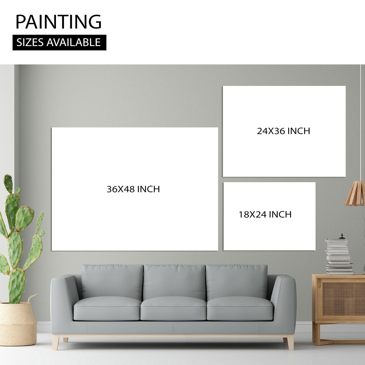 Indian Ethnic Traditional Wall Art Large Size Canvas Painting For Home and Hotels Wall Decoration. (ETHWA04)