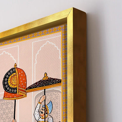 Indian Ethnic Traditional Wall Art Large Size Canvas Painting For Home and Hotels Wall Decoration. (ETHWA04)